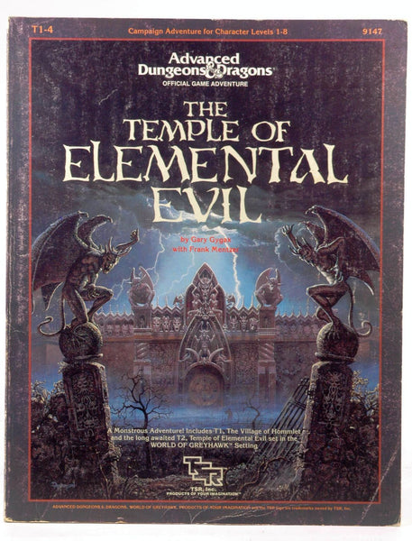 Signed The Temple of Elemental Evil (T1-4), by Gary Gygax, Frank Mentzer Signed First Edition