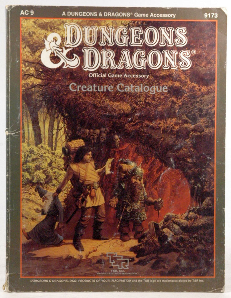 Creature Catalog (Dungeons and Dragons Accessory AC9 ), by Jim Bambra, Graeme Morris  