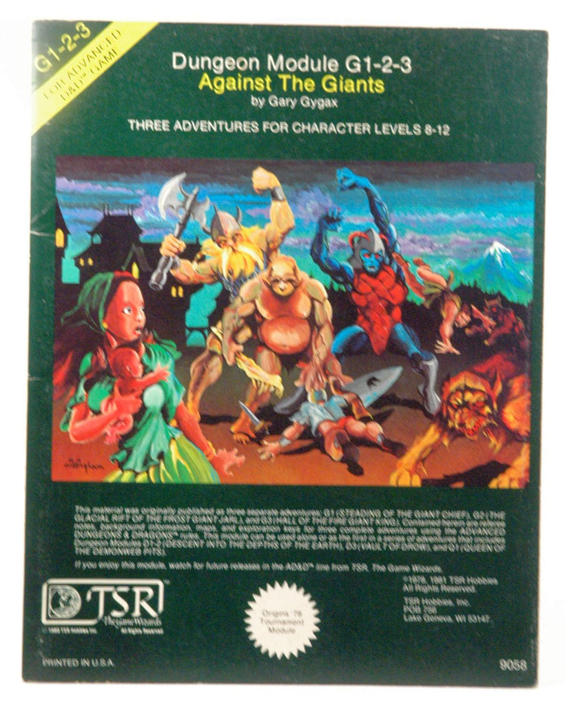 Dungeon Module G1-2-3 Against the Giants (Advanced Dungeons & Dragons), by Gary Gygax  