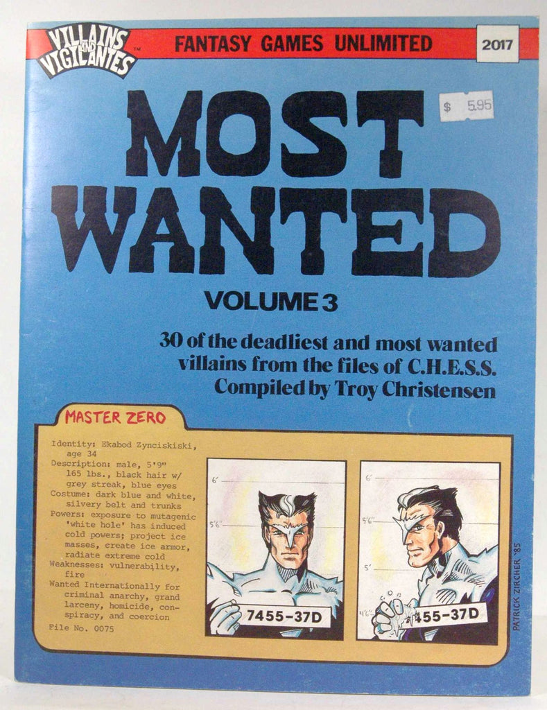 Most Wanted, Volume 3 (Villains & Vigilantes), by Troy Christensen  