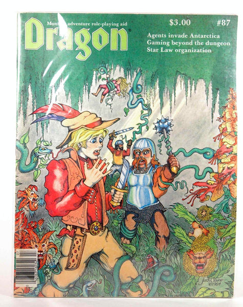 DRAGON #87 (Magazine - July 1984) "Agents invade Antarctica; Gaming beyond dungeon; Star Law organization", by   