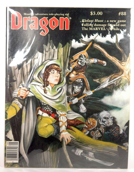 Dragon Magazine (Monthly Adventure Role Playing Aid) #88 - Vol. IX No. 3, August 1984, by   