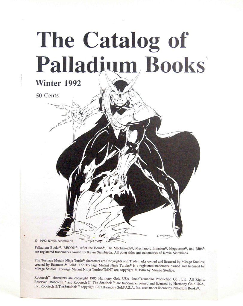 The Catalog of Palladium Books Winter 1992, by Kevin Siembieda  