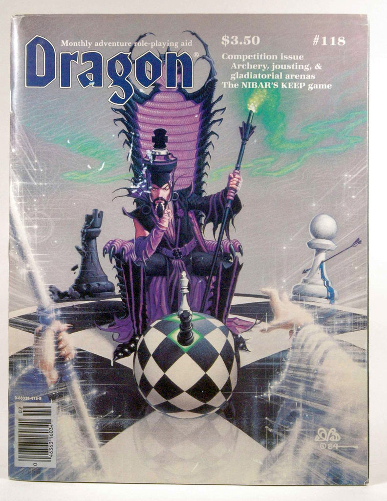 DRAGON #118 (Magazine - February 1987) "Competition Issue: Archery, Jousting, Gladiatorial Arenas, Nibar's Keep Game", by   