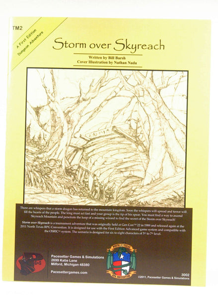 Storm Over Skyreach (AD&D 1e module), by Bill Barsh  