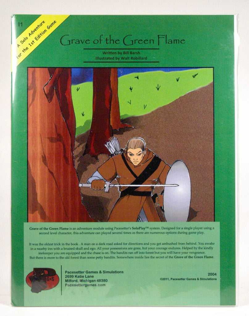 Grave of the Green Flame (AD&D 1e Solo Module I1), by Bill Barsh  