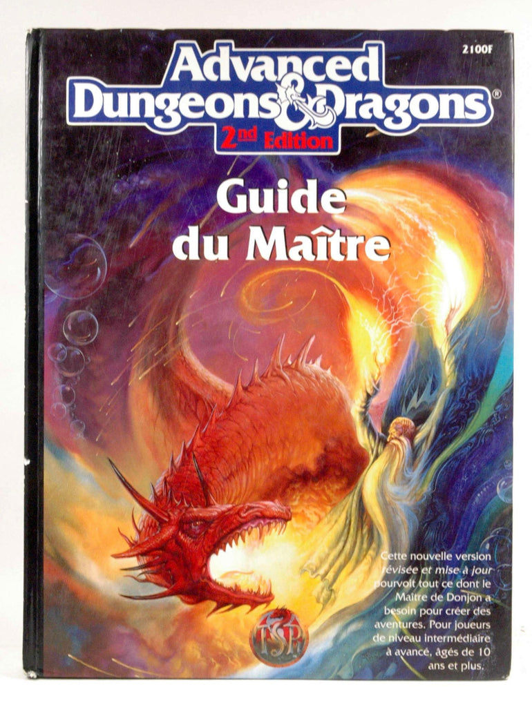 French Dungeon Master's Guide; Dungeons and Dragons 2nd Edition, by Zeb Cook, Winter, Pickens  