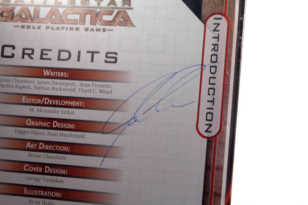 Battlestar Galactica RPG Corebook HC, by Chambers, Jamie Signed 