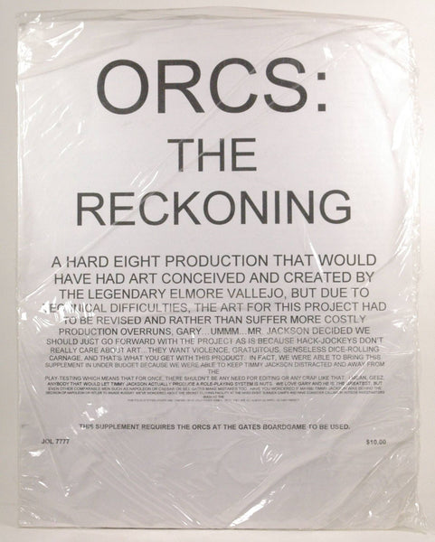 Orcs: The Reckoning (Orcs at the Gate Supplement), by Gary Jackson  