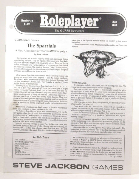 Roleplayer: The GURPS Newsletter #10 May 1988, by   
