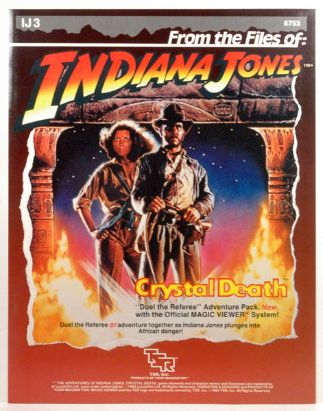 From the files of Indiana Jones: Crystal death (Duel the Referee Adventure Pack,, by The Staff of TSR, Inc.; Tracy Raye Hickman  