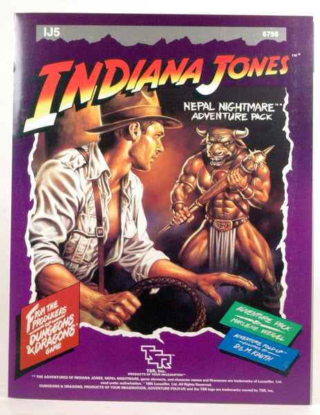Indiana Jones Nepal Nightmare Adventure Pack (IJ5, TSR 6756), by The Staff of TSR Hobbies, Inc.; Marlene Weigel, D. & M. Kauth  