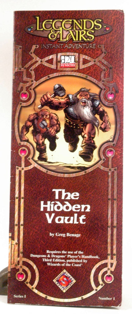 The Hidden Vault (Legends & Lairs Instant Adventure, d20 system), by Greg Benage  