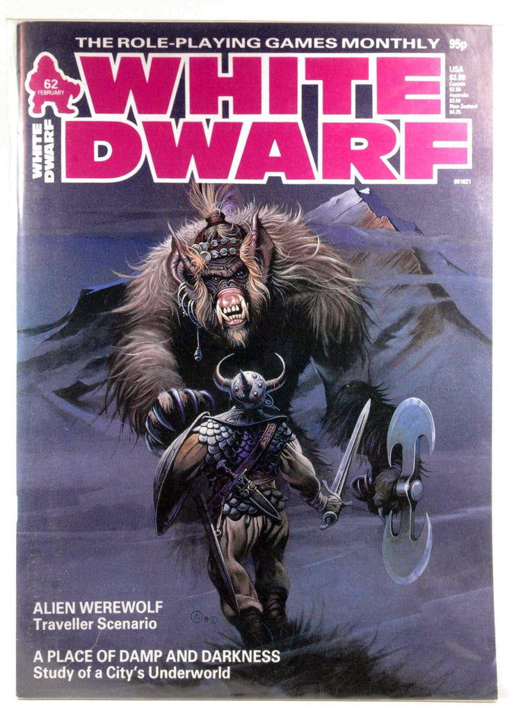 WHITE DWARF #62 (February 1985), by Graeme Davis, Jae Campbell, Gary Drabwell, Jon Sutherland, Garth Nix  
