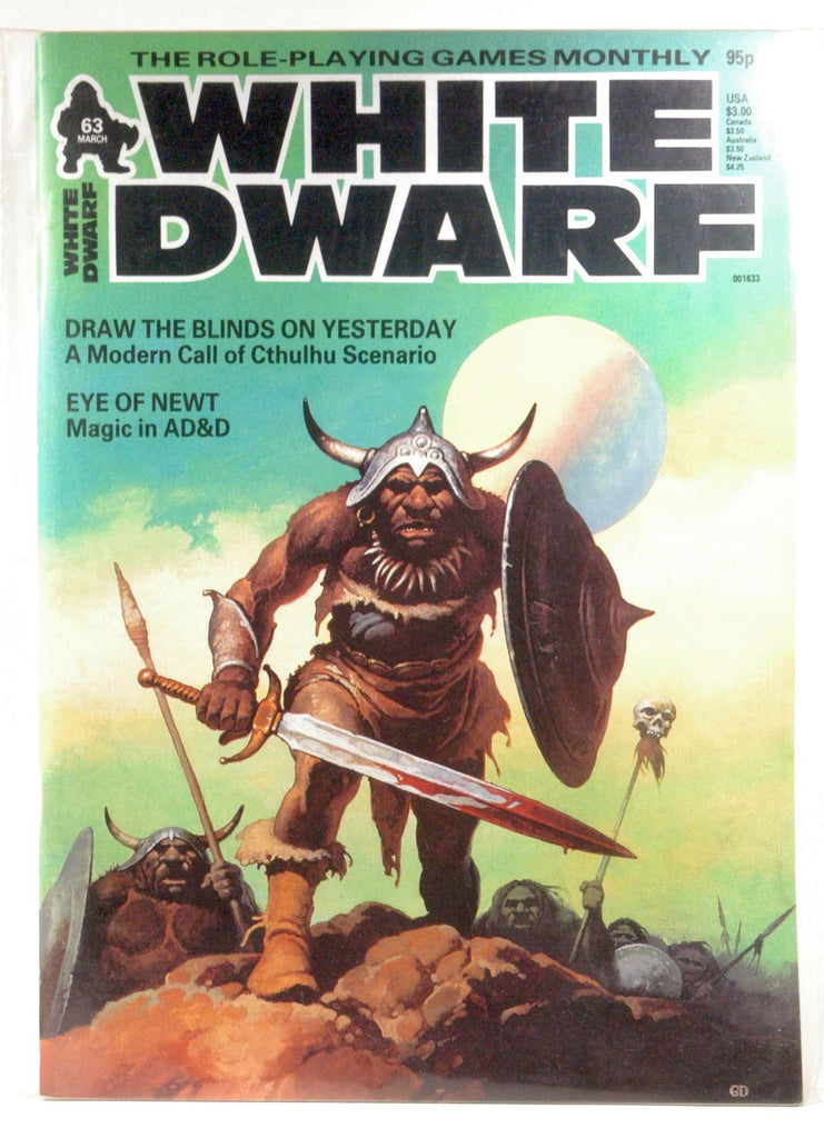 WHITE DWARF #63 (March 1985), by Marcus L Rowland, Jon Sutherland, Graeme Davis, Michael Holman  