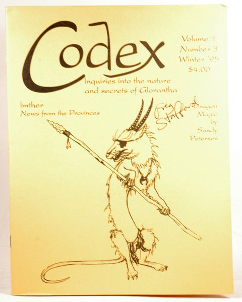 Codex: Inquiries into the Nature and Secrets of Glorantha, by Sandy Petersen, Harald Smith Signed 
