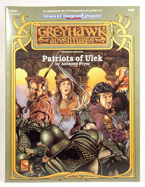 Patriots of Ulek (Advanced Dungeons & Dragons #9385/Greyhawk Adventures Module WGQ1), by Pryor, Anthony  