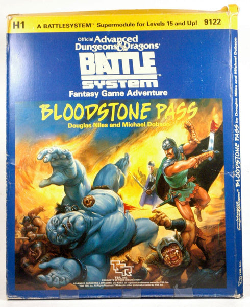 Bloodstone Pass (Advanced Dungeons & Dragons Battlesystem, Module H1), by Michael Dobson, Douglas Niles  