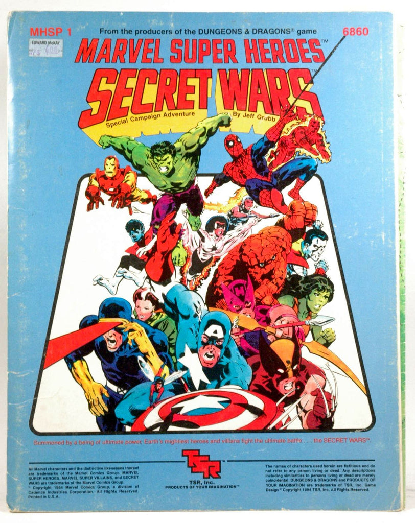 Secret Wars (Marvel Super Heroes module MHSP1), by Grubb, Jeff  