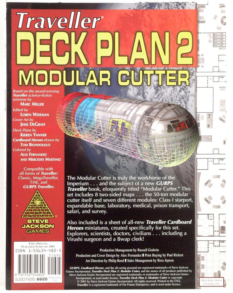 Traveller Deck Plan 2 Modular Cutter (v. 2), by Steve Jackson Games  