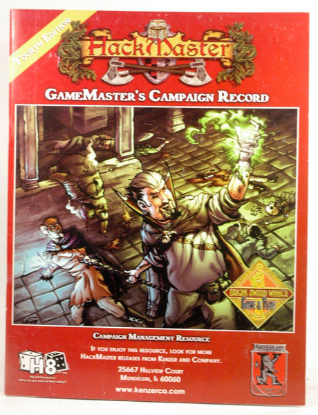 Gamemasters Campaign Record :Hackmaster, by The Hackmaster Development Team  