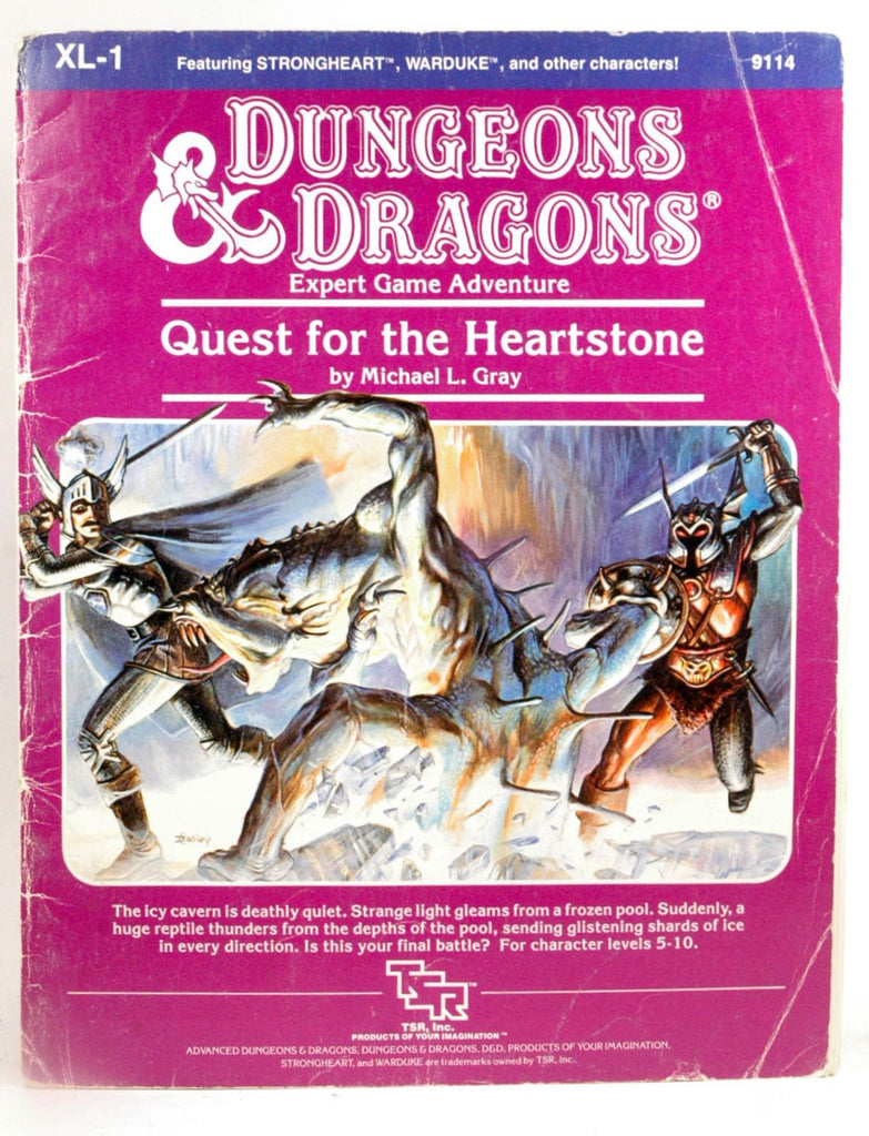 Quest for the Heartstone XL-1 Expert Level Game (Dungeons and Dragons), by Micheal L. Gray  