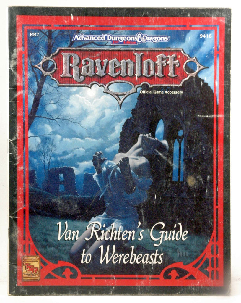 Van Richten's Guide to Werebeasts (AD&D 2nd Edition, Ravenloft Accessory), by Findley, Nigel  