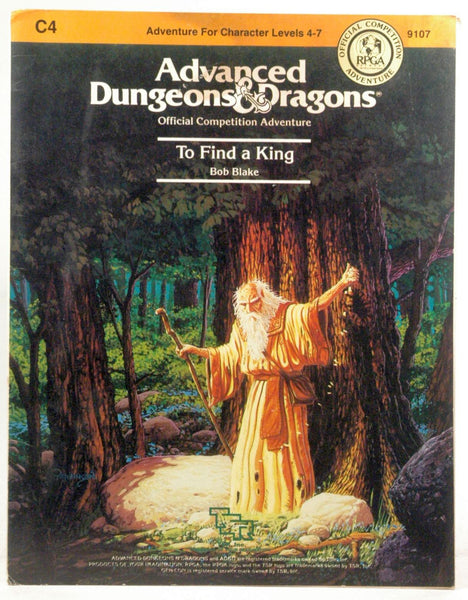 To Find a King (AD&D Fantasy Roleplaying, Module C4), by Blake, Robert  