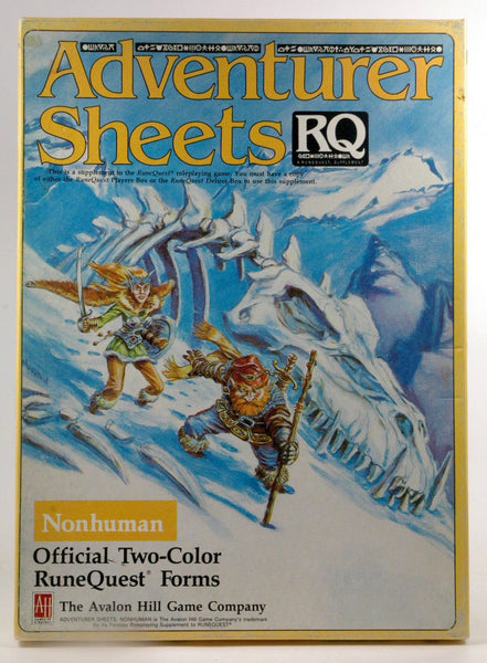Nonhuman Adventurer Sheets Runequest, by   