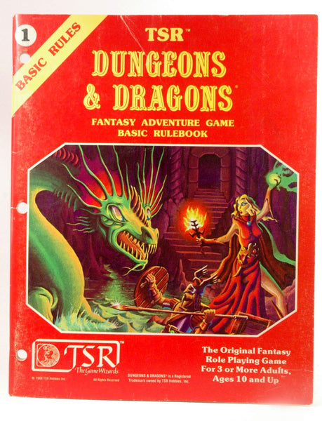 TSR Dungeons & Dragons Fantasy Adventure Game: Basic Rulebook #1, by Dave Arneson, Gary Gygax  