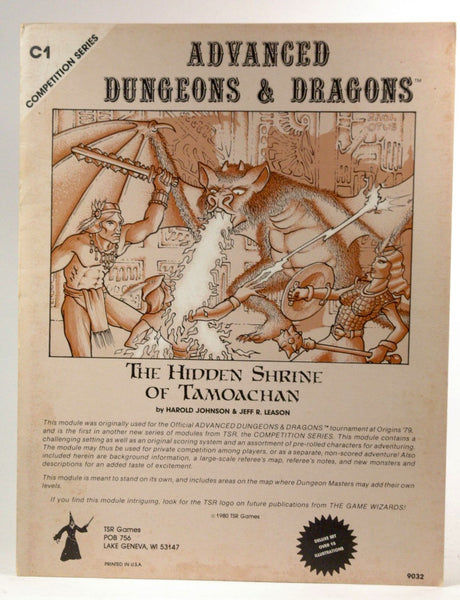 The Hidden Shrine of Tamoachan Monochrome C1 AD&D, by Harold Johnson, Jeff Leason  
