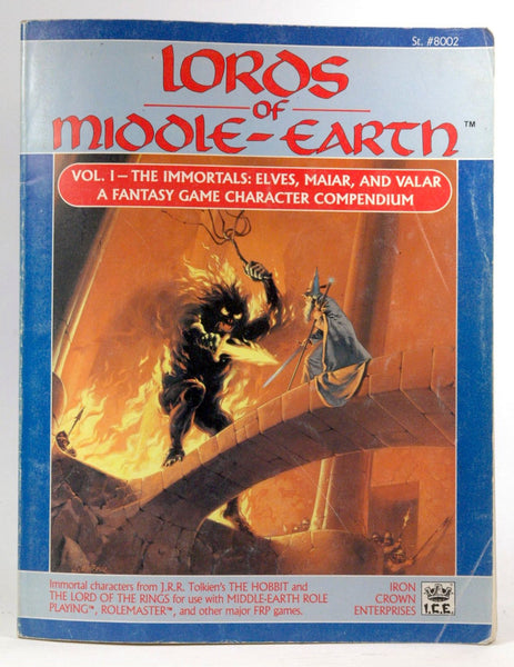 Lords of Middle-Earth, Vol 1 - The Immortals: Elves, Maiar, and Valar (Middle Earth Role Playing/MERP #8002), by Charlton, S. C., Fenlon, Peterc  