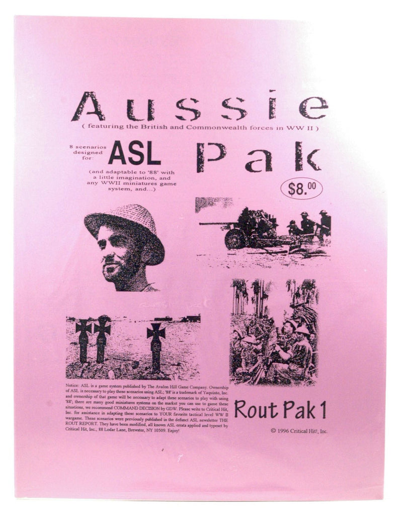 Aussie Pak 8 Scenarios for ASL, by   