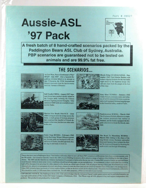 Aussie-ASL '97 Pack Part CH027, by   