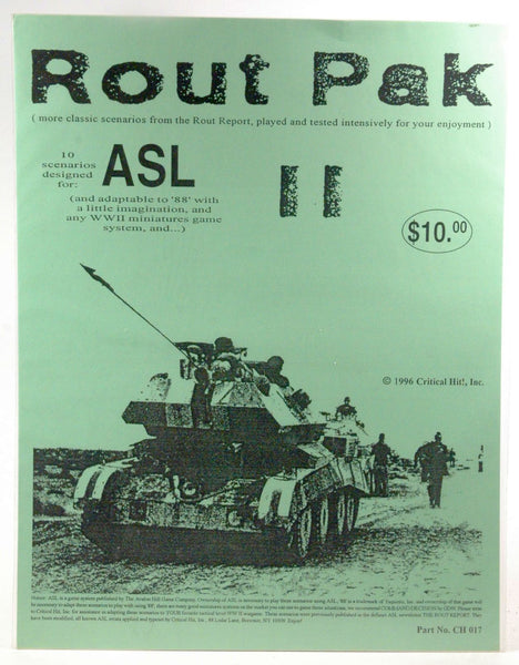 Rout Pack II - 10 Scenarios for ASL CH017, by   