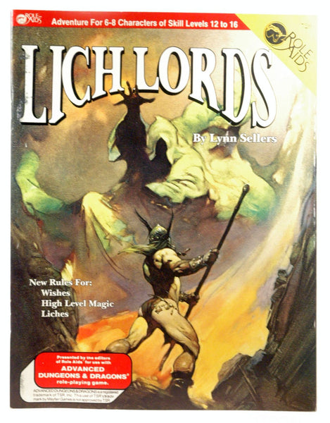 Lich Lords (Role Aids/Advanced Dungeons and Dragons), by Lynn Sellers  