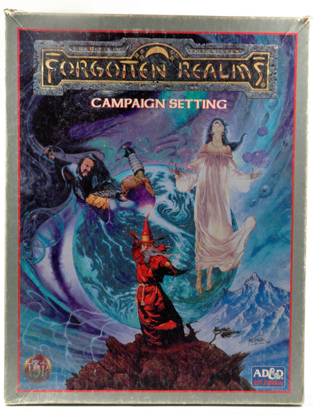 The Forgotten Realms Campaign Set (AD&D Fantasy Roleplaying, 2books + 4maps + HexGrid), by Grubb, Jeff, Greenwood, Ed  