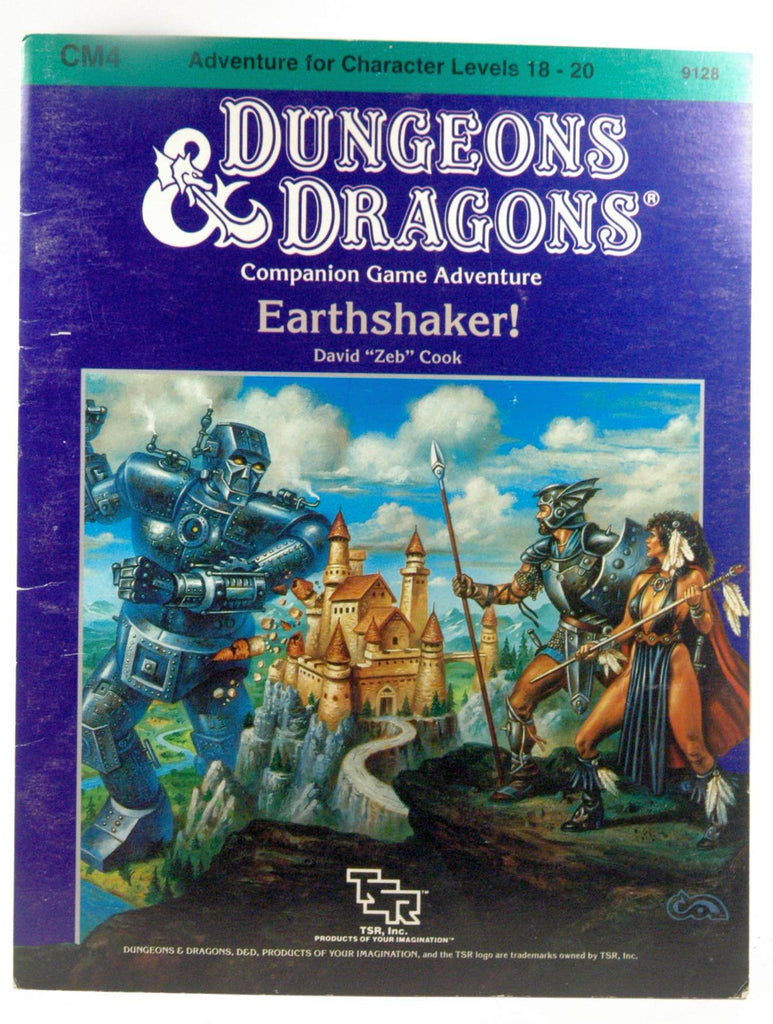 Earthshaker! (Dungeons & Dragons module CM4, Adventure for Character Levels 18-20), by David  "Zeb" Cook  