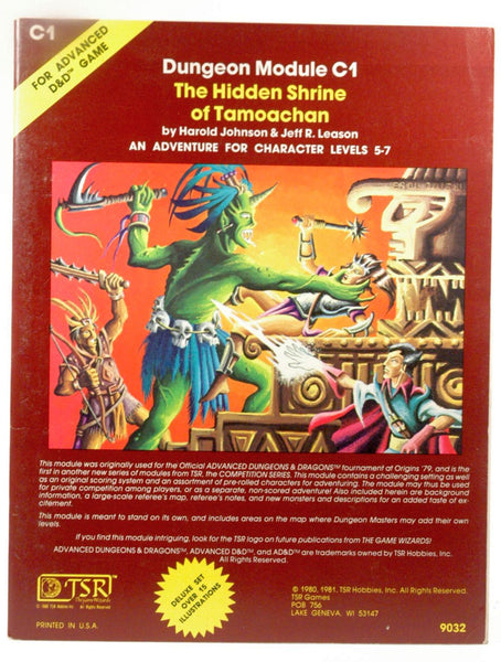 Hidden Shrine of Tamoachan (Advanced Dungeons and Dragons Module C1), by Johnson, Harold  