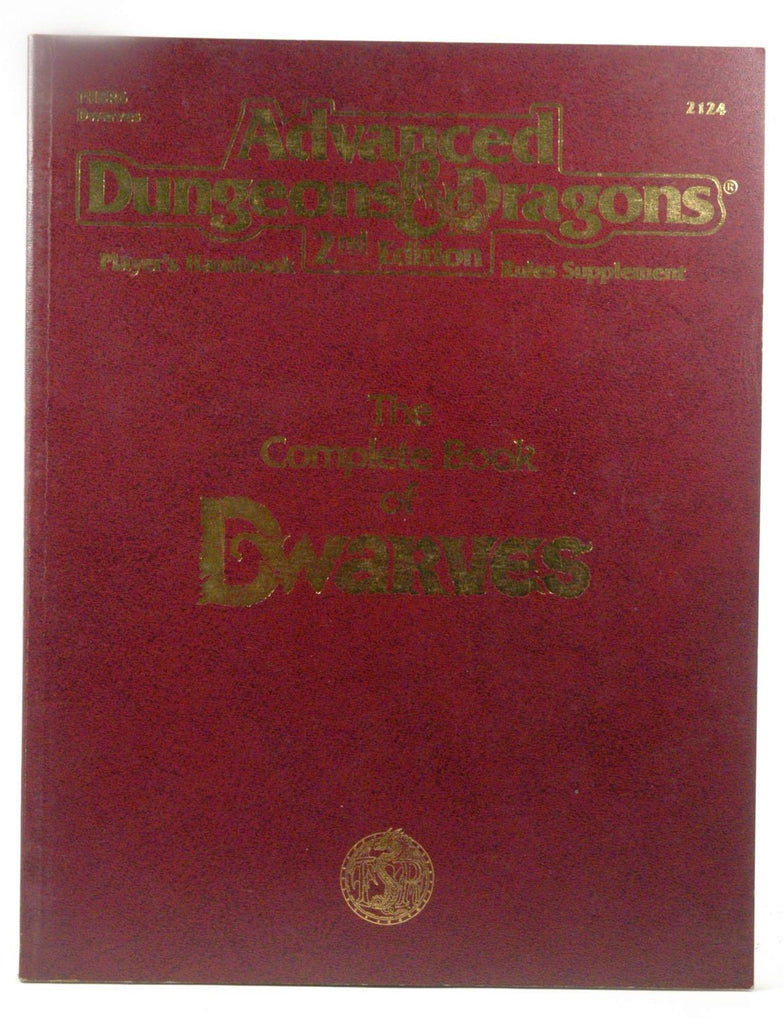 The Complete Book of Dwarves (Advanced Dungeons & Dragons Player's Handbook Rules Supplement - PHBR6), by Jim Bambra  