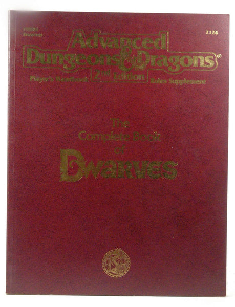 The Complete Book of Dwarves (Advanced Dungeons & Dragons Player's Handbook Rules Supplement - PHBR6), by Jim Bambra  